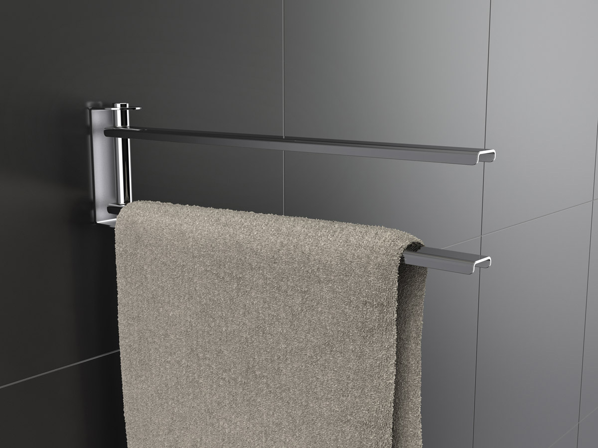 YE111-A serie EASY porta salviette snodato fissaggio con adesivo accessori bagno Capannoli