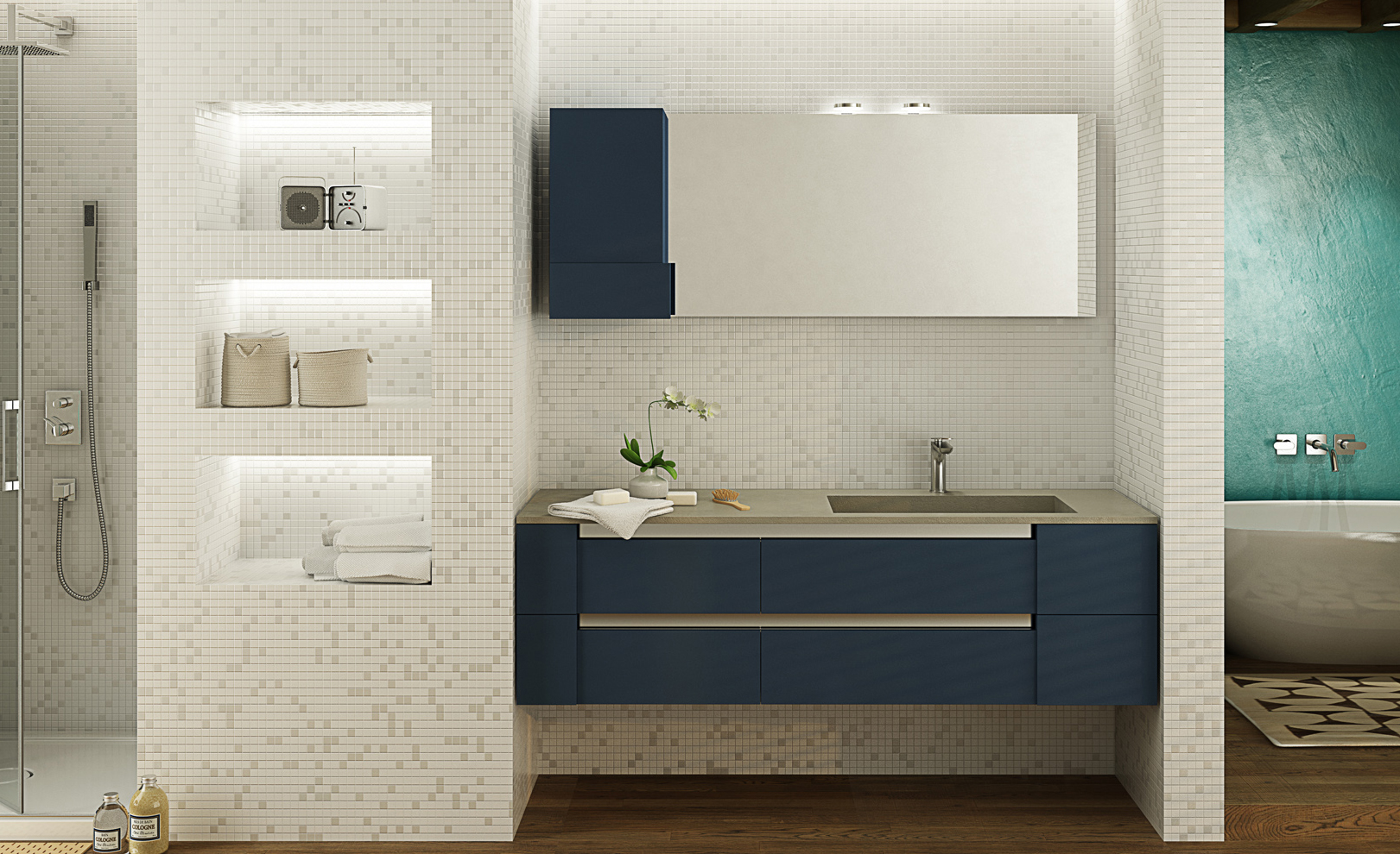 Composizione 09 Serie Play Mobili Bagno GranTour