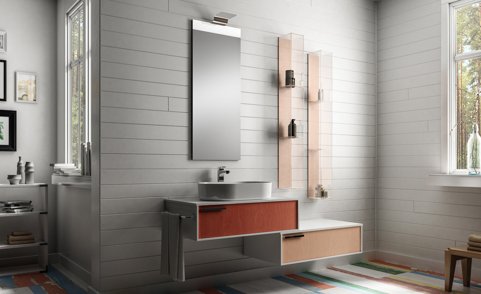 Composizione 02 Serie Profilo Mobili Bagno GranTour