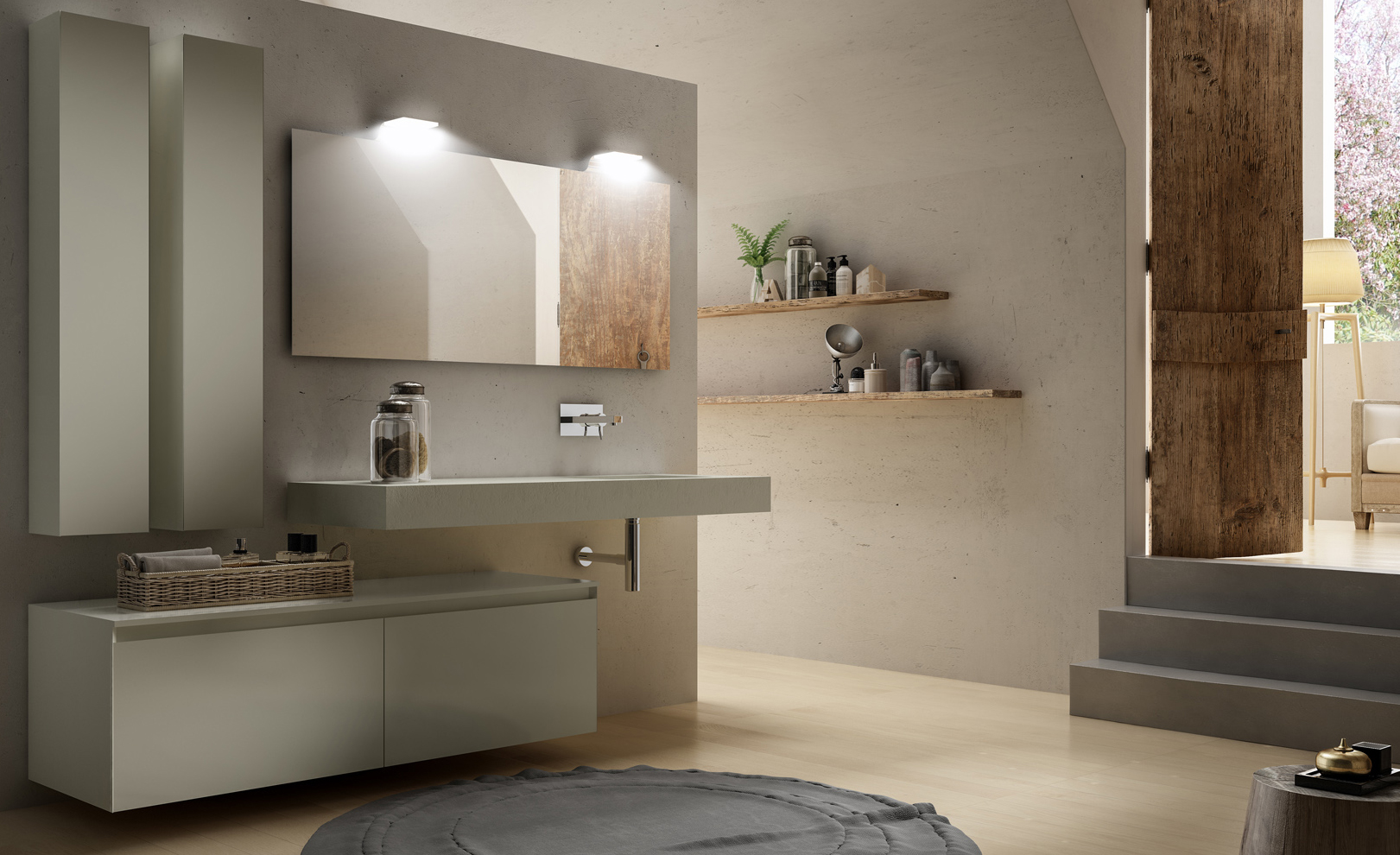 Composizione 03 Serie Quarantacinque Mobili Bagno GranTour