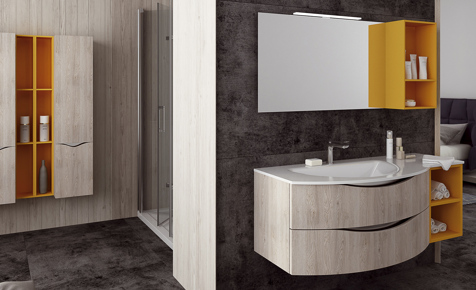 Composizione 09 Serie Time Light Mobili Bagno GranTour