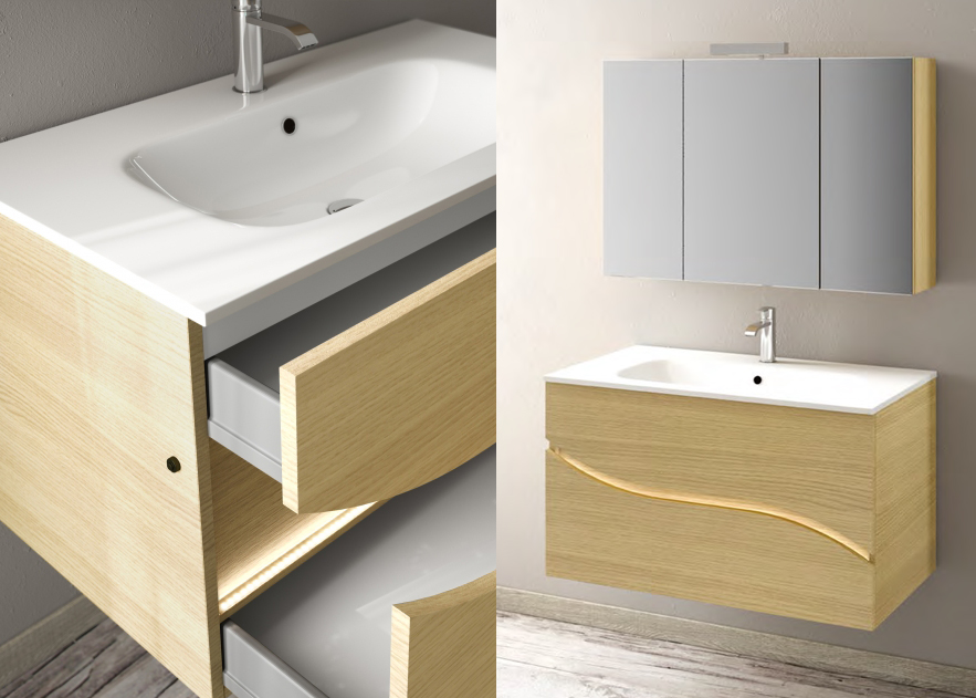 E-610 serie Euro 6 Contemporaneo Mobili Bagno Licor