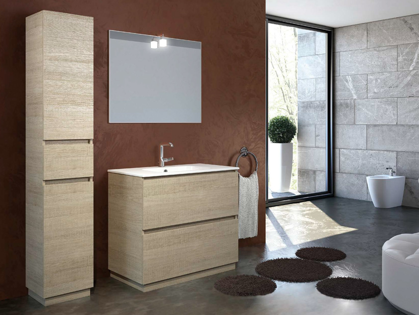 467 serie Mobili con apertura a gola colore: matrix beige consolle ceramica Mobili Bagno Mobilduenne