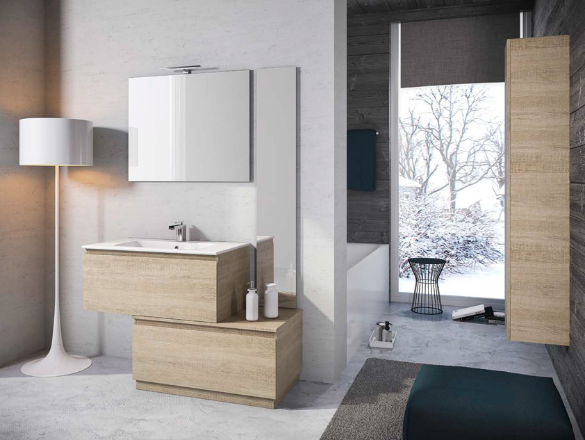 530 serie Mobili con apertura a gola colore: matrix beige consolle mineralmarmo lucido Mobili Bagno Mobilduenne