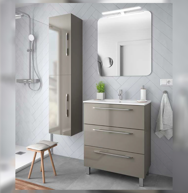 Composizione 20 serie Fussion Chrome Mobili Bagno Salgar