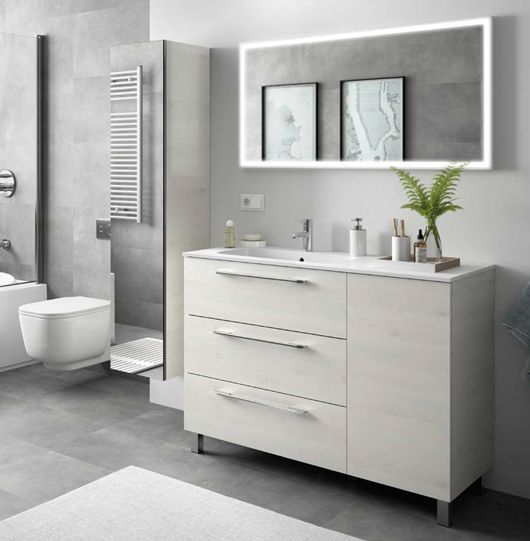 Composizione 26 serie Fussion Chrome Mobili Bagno Salgar