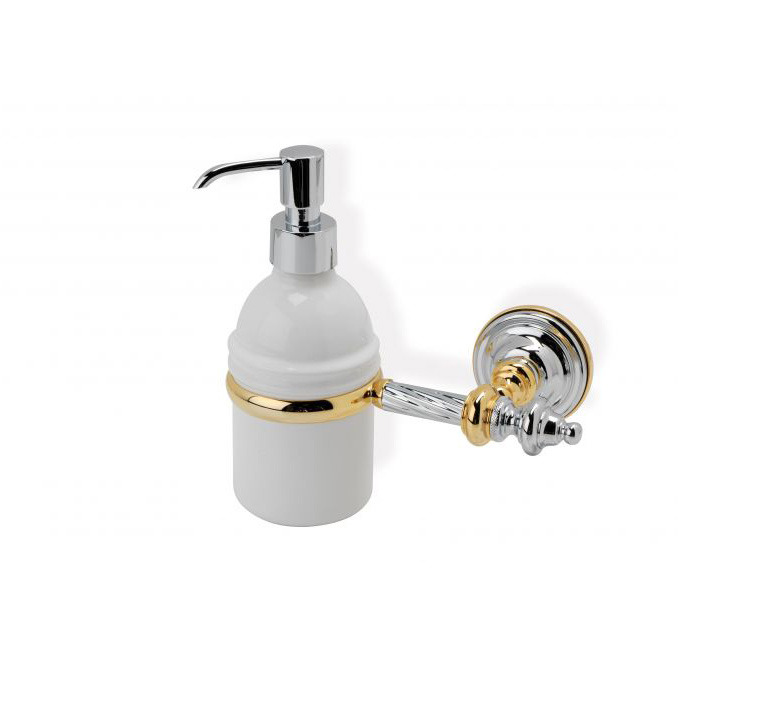 G30 serie GIUNONE Dosatore sapone liquido a parete Finitura Cromo, Bianco+Cromo, Oro, Rame, Cromo+Oro, Bianco+Oro, Bronzo o Nichel Satinato Accessori Classici Arredo Bagno Stilhaus