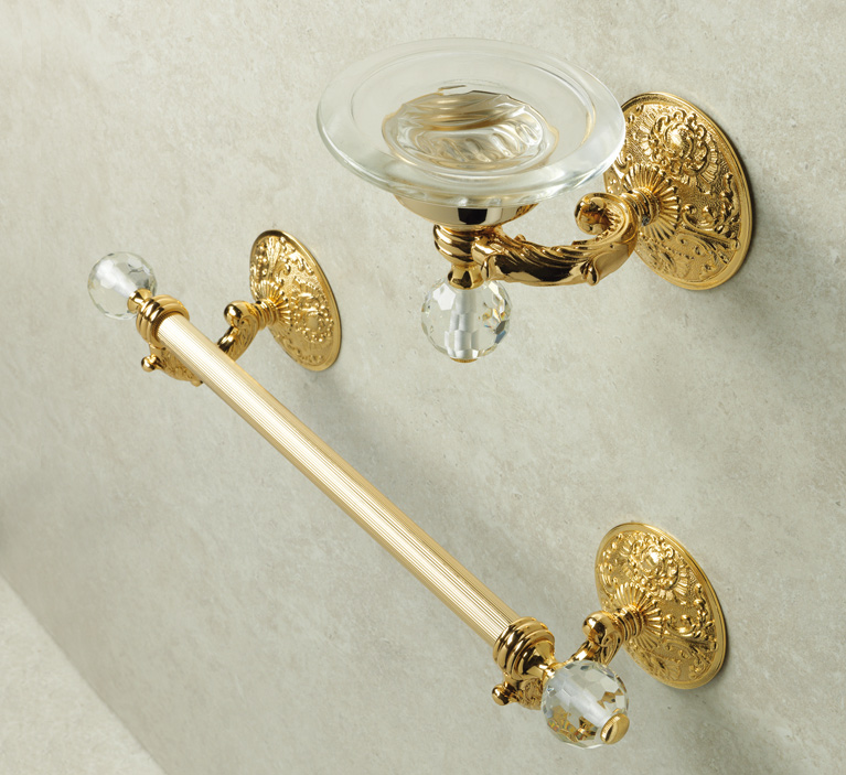 NT09V NT06V serie NOTO LIGHT Asta porta asciugamani Finitura Cromo o Oro Accessori Classici Arredo Bagno Stilhaus