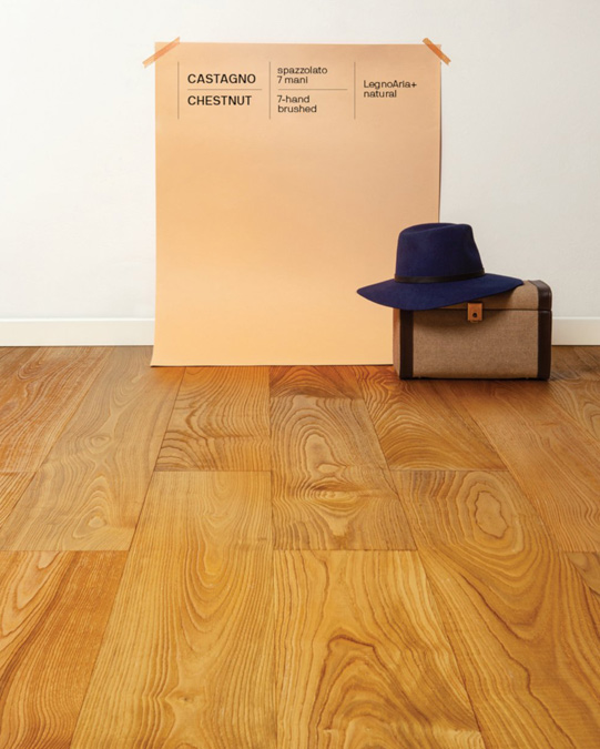 B.Easy Castagno Spazzolato 7 Mani Natural Veins Serie Prefiniti 2-3 Strati Bruno Parquet