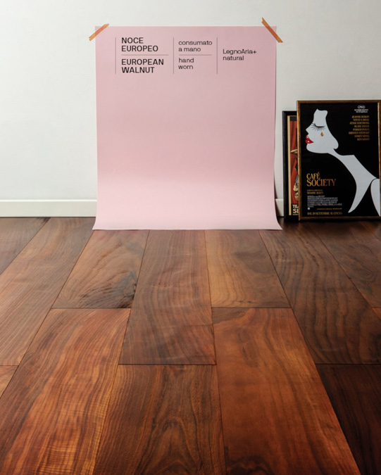 B.Trendy Noce Europeo Consumanto a Mano Natural Veins Serie Prefiniti 2-3 Strati Bruno Parquet