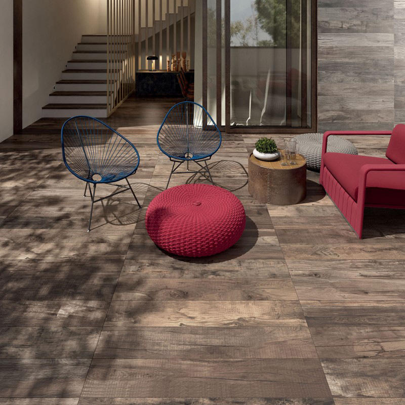 Floor: Aged Oak Rettificato 20 x 120 Dolphin Legni Abk Piastrelle & Mosaici