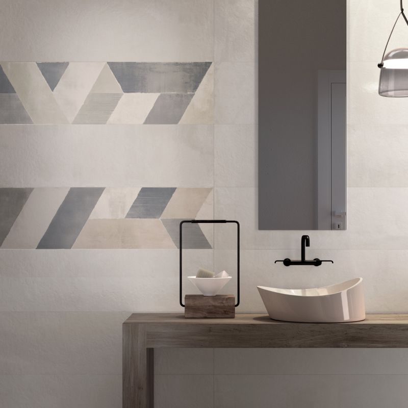 Wall: Silver Pat. 30x120 Dec. Graphic mix Concrea Contemporaneo Ariana Piastrelle & Mosaici