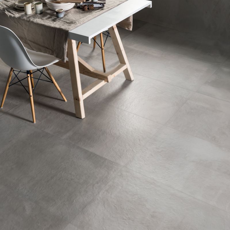 Floor: Silver Rett. 60x120 Concrea Contemporaneo Ariana Piastrelle & Mosaici