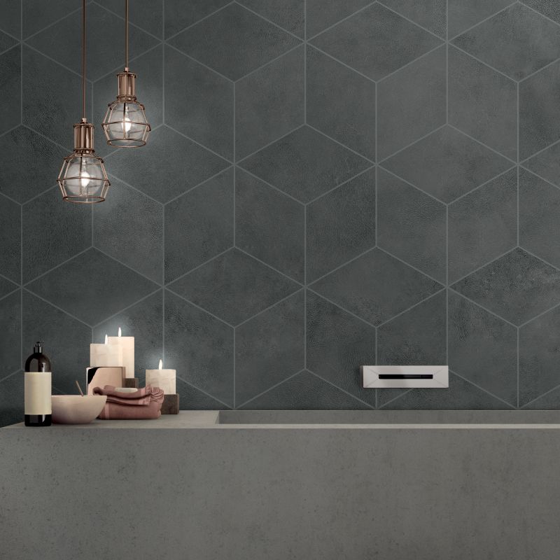 Wall: Rombo Shadow Worn Contemporaneo Ariana Piastrelle & Mosaici