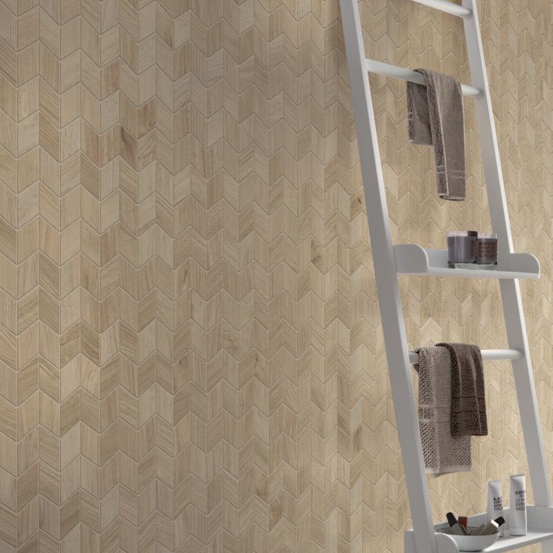 Wall: Beige Mosaico Rombo Essential Legno Ariana Piastrelle & Mosaici