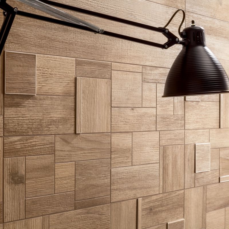 Wall: Sabbia 20x80 Mosaico 3D Sabbia Larix Legno Ariana Piastrelle & Mosaici