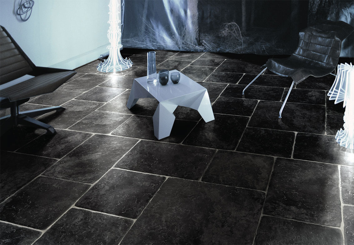 Floor: Nero 49x49 / 32,5x49 / 32,5x32,5 Serie Antiqva Gres Porcellanato Rustico Arpa Ceramiche Piastrelle & Mosaici