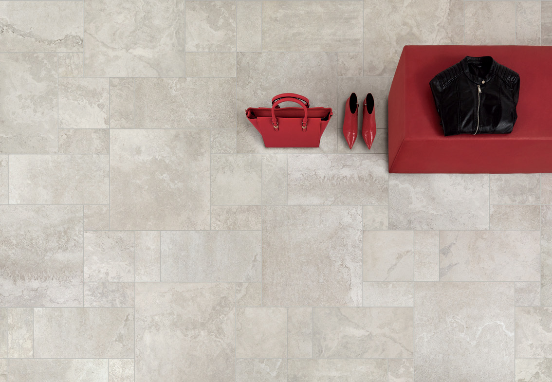 Floor: Roman Pattern White 60x60 / 30x60 / 30x30 / 15x30 / 15x15 Serie Marvel Gres Porcellanato Rustico Arpa Ceramiche Piastrelle & Mosaici