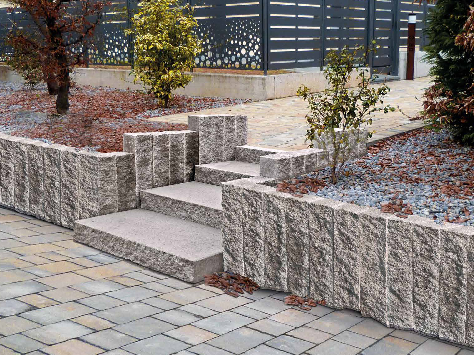 Palisade Granito Elementi da giardino 50 x 12 x 12 BagaLANDSCAPE Bagattini Piastrelle & Mosaici