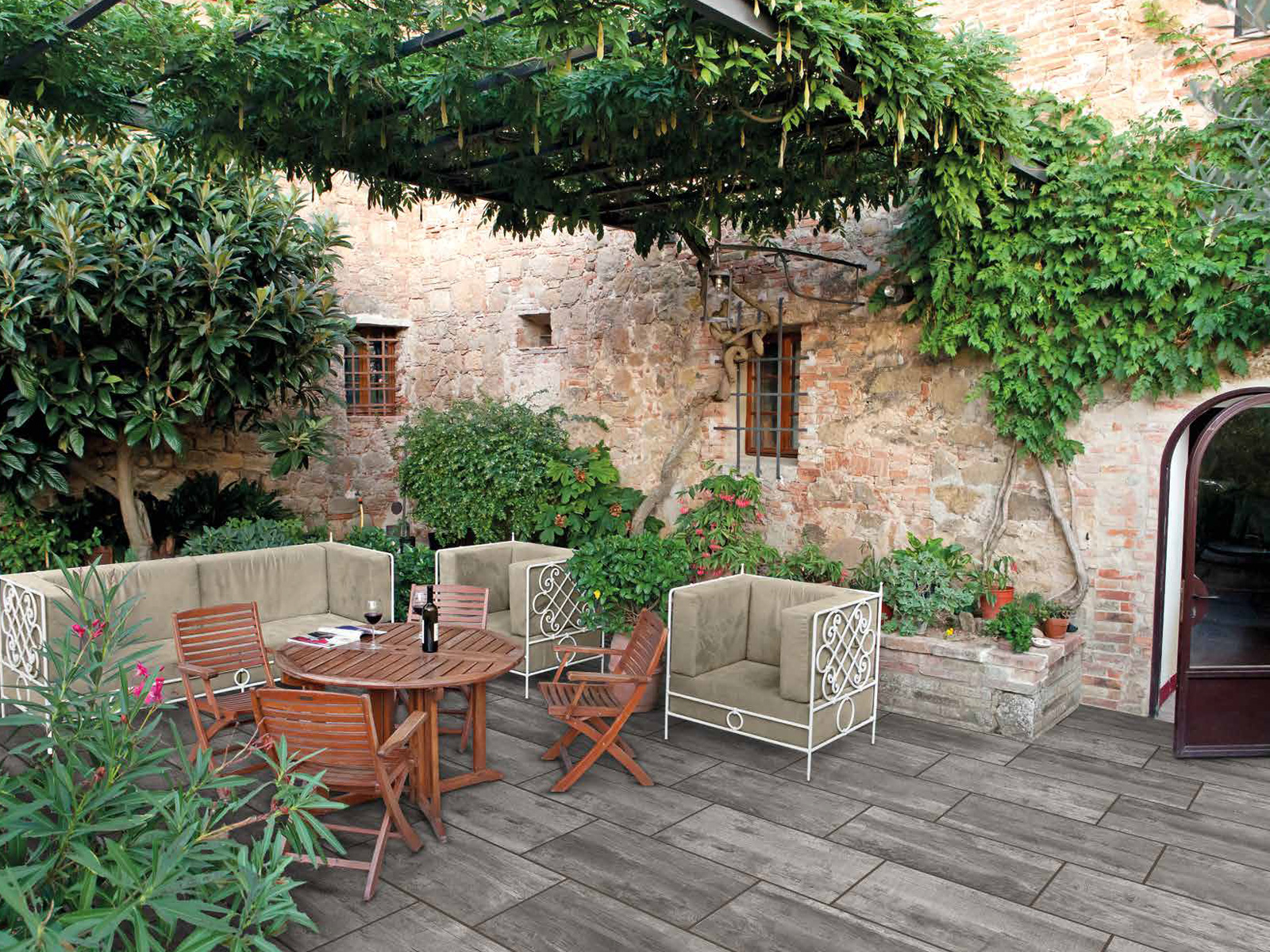 Deck Grey Piastra effetto legno bordo naturale 80 x 40 OVERSTONE Bagattini Piastrelle & Mosaici