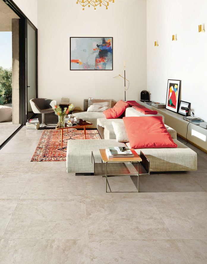 White 60x60 Naturale interno + White 60x60 Antislip R11 esterno Gres fine porcellanato ad impasto colorato Castlestone Serie Floor and More Piemme Ceramiche Piastrelle & Mosaici