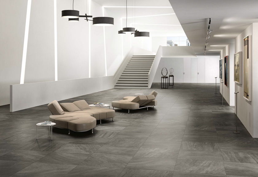 Piombo 80x80 Naturale Effetto Pietra Gres fine porcellanato ad impasto colorato Purestone Serie Floor and More Piemme Ceramiche Piastrelle & Mosaici