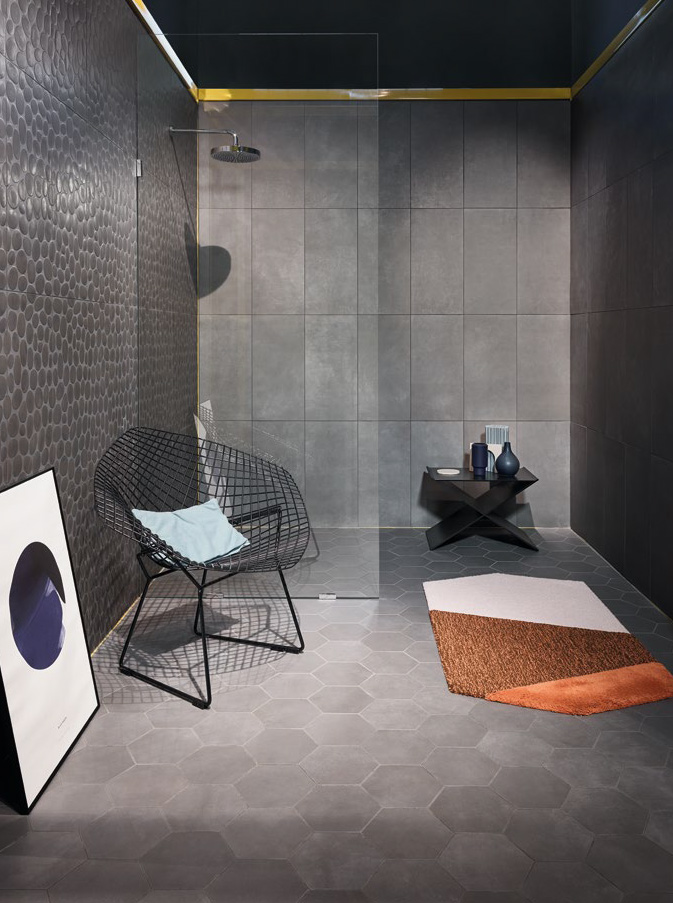 Evening 30x60 / 17,5x20,5 + Evening Mesh 30x60 Naturale Effetto Cemento Gres fine porcellanato Shades by Gordon Guillaumier Serie Floor and More Piemme Ceramiche Piastrelle & Mosaici