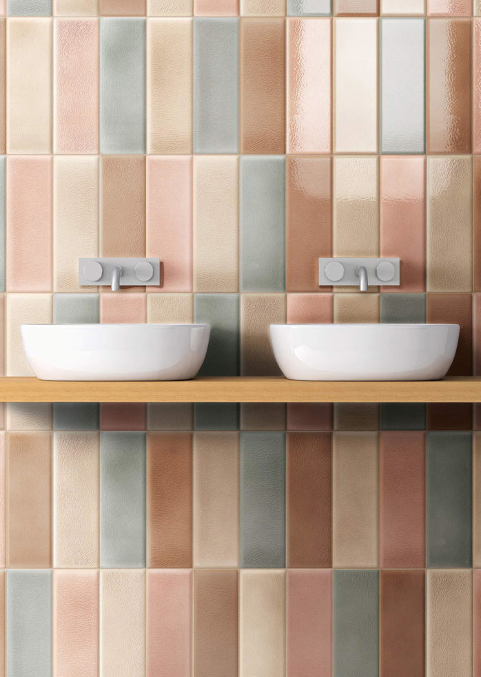 Wall: PITRIZZA > 10x30 (Visone / Rosa / Tortora / Grigio Moyen) Serie Pitrizza & Marezzati Cerasarda Piastrelle & Mosaici