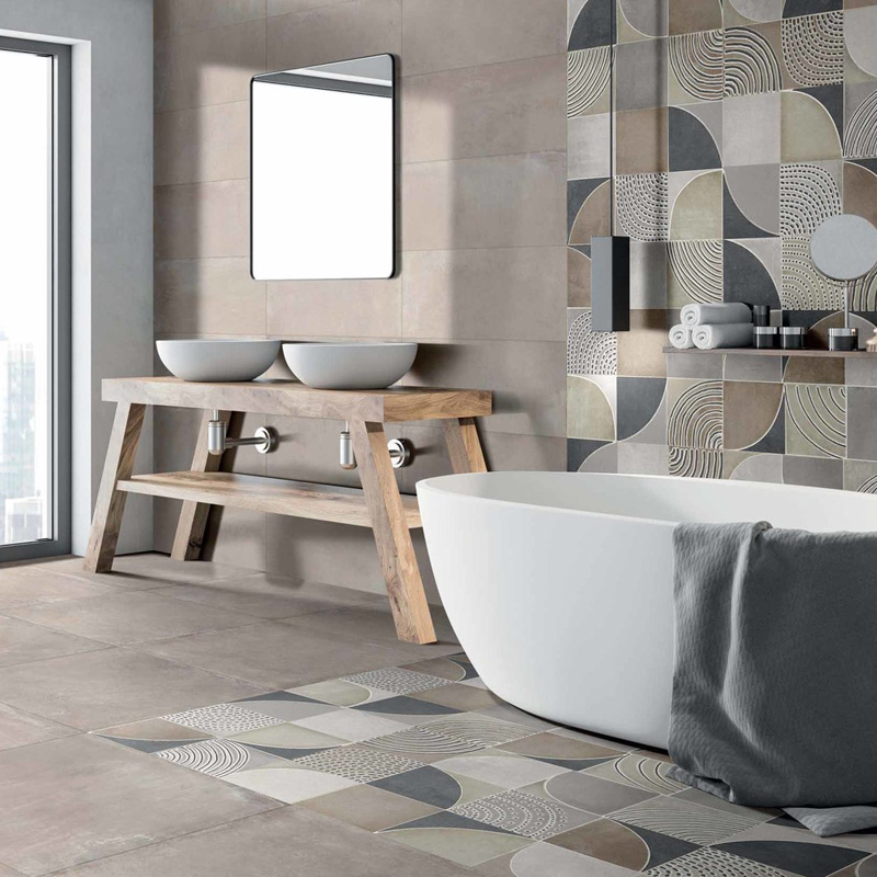 Infinity 60x60 + Sand 30x60 / 60x60 Rettificato Gres Porcellanato ad impasto colorato Gare du Nord Serie Cementi Dado Ceramica Piastrelle & Mosaici