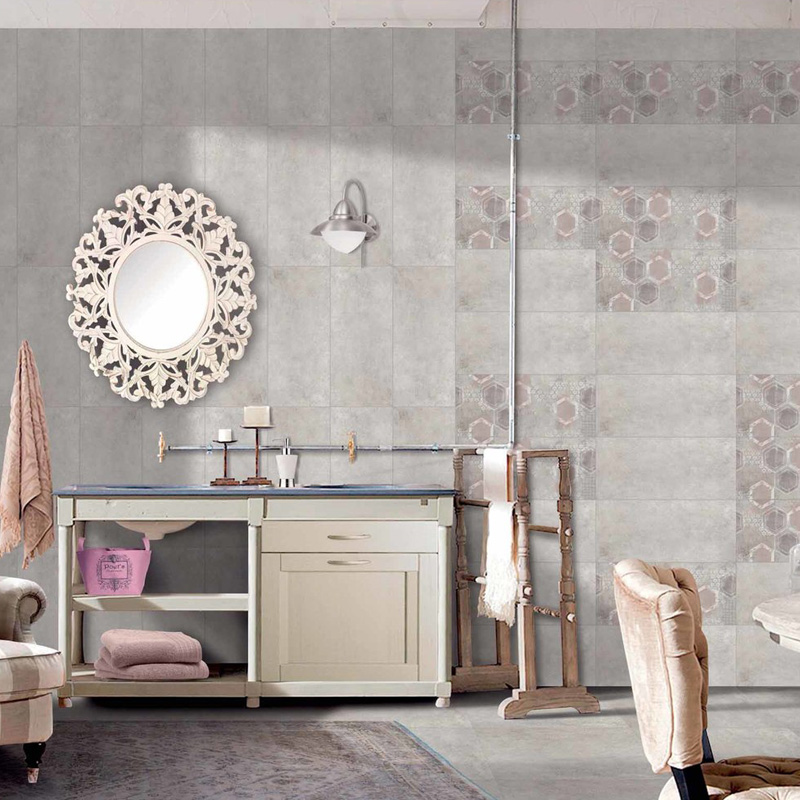 Light Grey 60x60 + Light Grey 20x45 + Minimal 20x45 Naturale Rivestimento Bicottura atomizzata Basic 20x45 Serie Wall Design Dado Ceramica Piastrelle & Mosaici