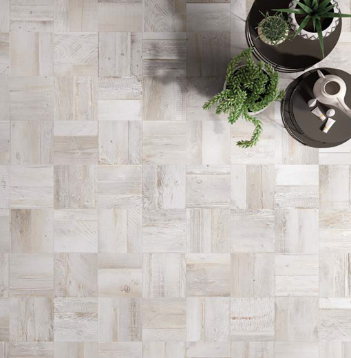 Pallets White Nat. 20x20 20twenty Serie Effetto Legno Emilceramica Piastrelle & Mosaici