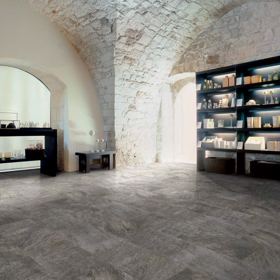 Dark Grey 30x60 Naturale Rettificata Anthology Stone Serie Effetto Pietra Emilceramica Piastrelle & Mosaici