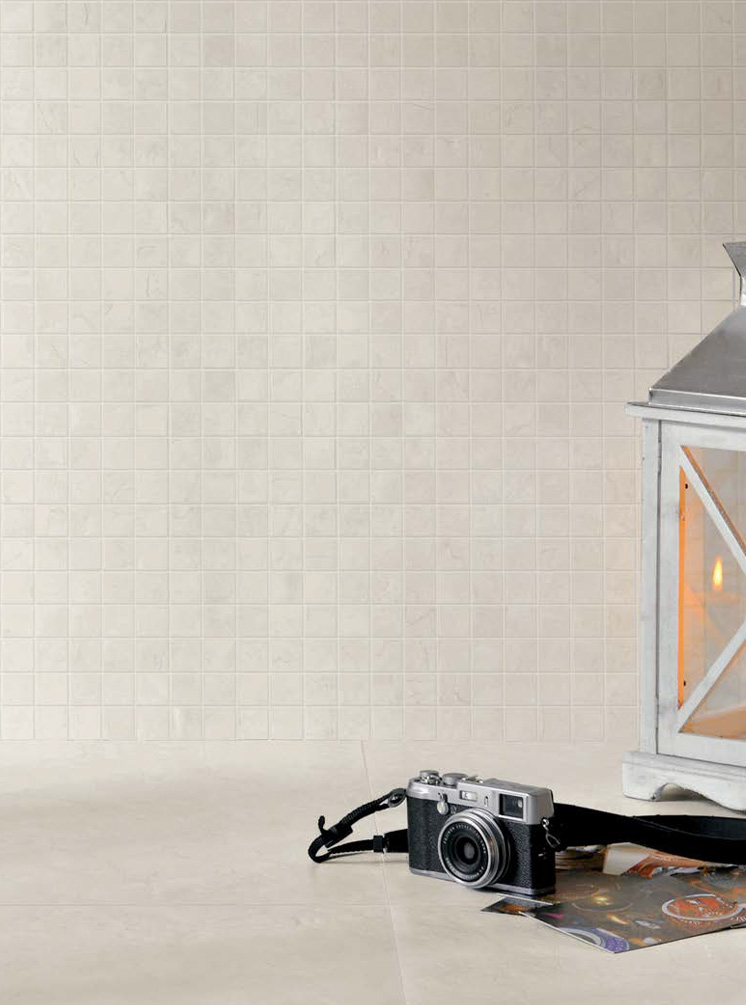 Mosaico Classic Luxury White 30x30 Old Matt + Luxury White 60x60 Old Matt Gres Porcellanato Rettificato Antology Marble Serie Emilceramica Piastrelle & Mosaici