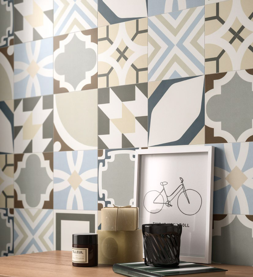 Wall: BeDecor Concrete Mix Nat. Rett. 20x20 Be Square Serie Emilceramica Piastrelle & Mosaici