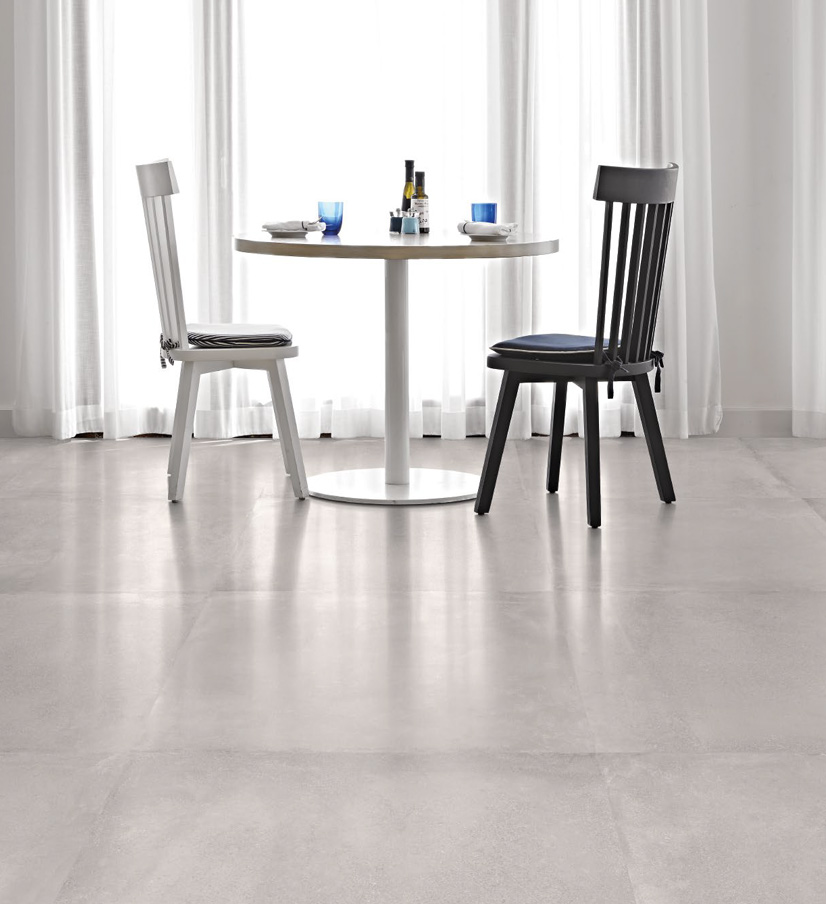 Floor: Concrete Lapp. Rett. 80x80 Be Square Serie Emilceramica Piastrelle & Mosaici