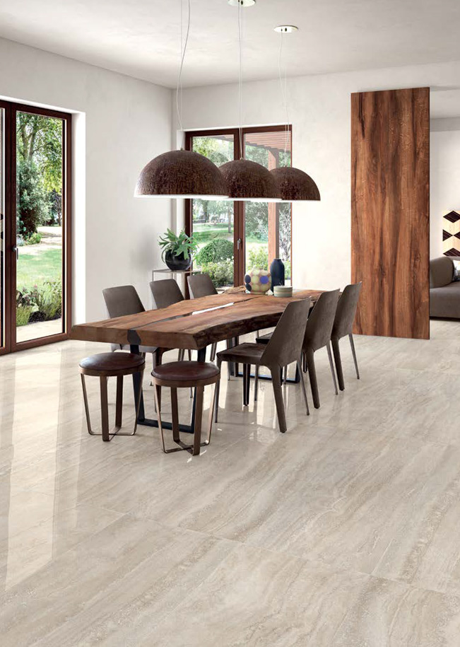 Floor: Beige Lapp. Rett. 59x118,2 Eterna Serie Effetto Pietra Emilceramica Piastrelle & Mosaici