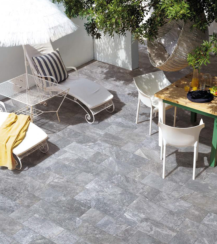 Grigio Nat. 20x20 / 20x40 Externa Serie Effetto Pietra Emilceramica Piastrelle & Mosaici