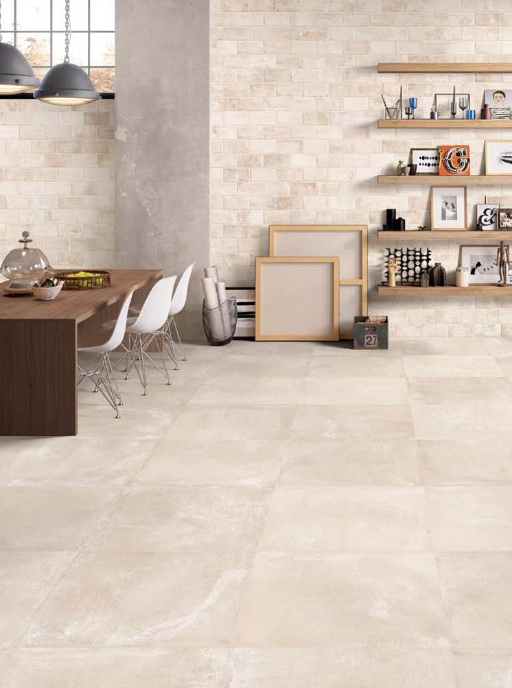 Wall: Calce Nat. 12,5x25 Floor: Calce Nat. Rett. 60x60 Kotto XL Serie Effetto Legno Emilceramica Piastrelle & Mosaici