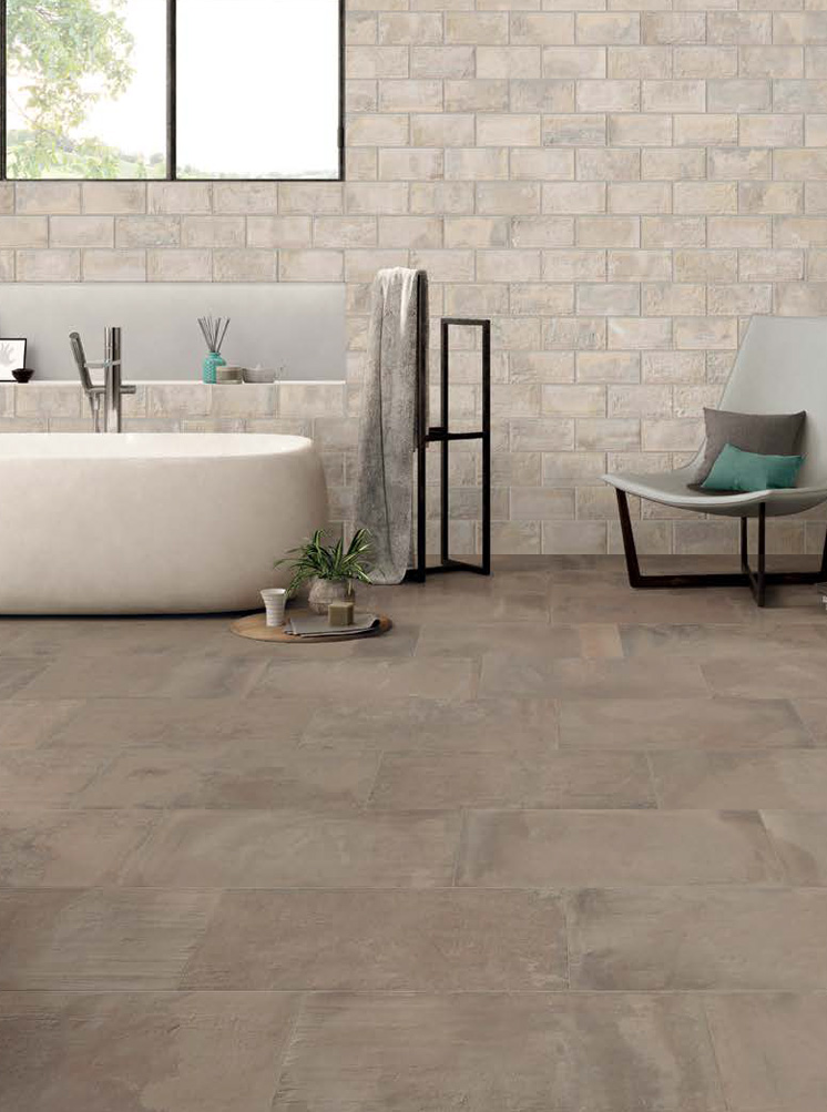 Wall: Avana Nat. 12,5x25 Floor: Terra Nat. Rett. 30x60 Kotto XS Serie Effetto Legno Emilceramica Piastrelle & Mosaici