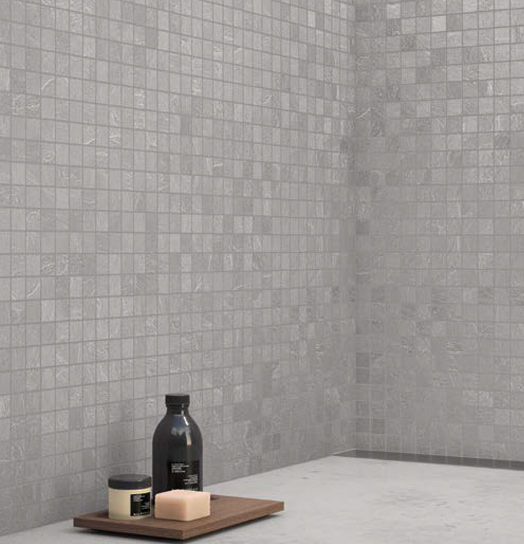 Grey Mosaico 3x3 Naturale Rettificato Nordika Serie Effetto Pietra Emilceramica Piastrelle & Mosaici