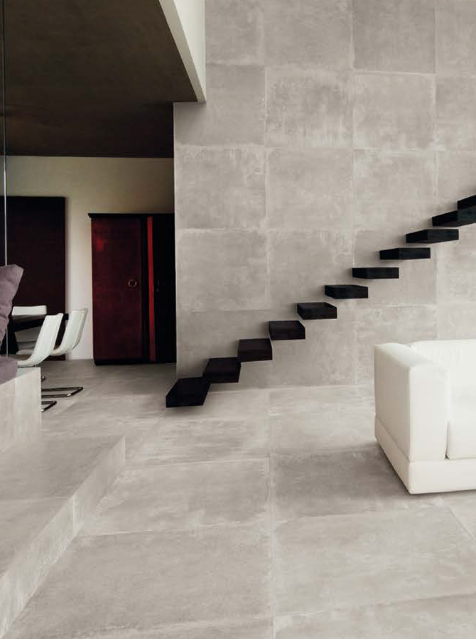 Grey 80x80 Naturale Rett. Petra Serie Effetto Pietra Emilceramica Piastrelle & Mosaici