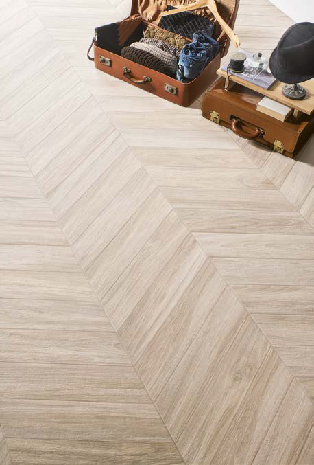 White Chevron Nat. 11x54 Sleek Wood Serie Effetto Legno Emilceramica Piastrelle & Mosaici