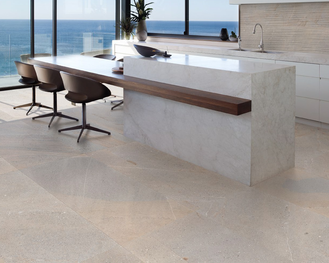 Granite Stone Nat. Rett. 60x120 + Parallelo Granite Stone Nat. Rett. 30x120 Cornerstone Serie Effetto Pietra Ergon Piastrelle & Mosaici