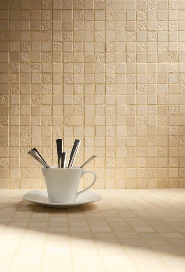 Mosaico Square Beige 30x30 Elegance Serie Effetto Pietra Ergon Piastrelle & Mosaici