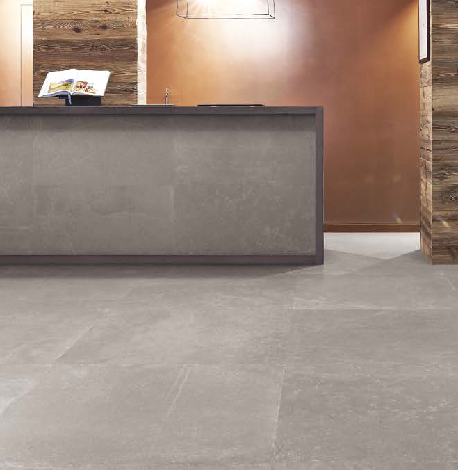 Bright Grey Nat. Rett. 45x90 / 80x80 Groove Serie Effetto Pietra Provenza Piastrelle & Mosaici