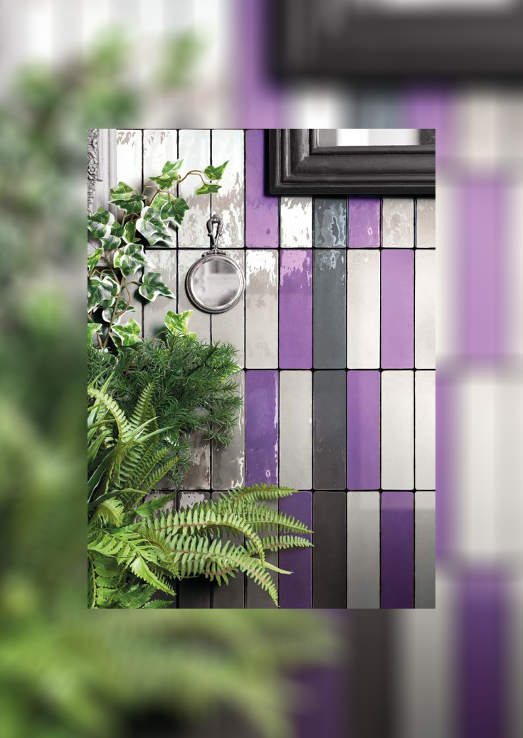 Regoli Fumo / Latte / Lavanda 7,5x30 Vulcanika Serie Effetto Pietra Provenza Piastrelle & Mosaici