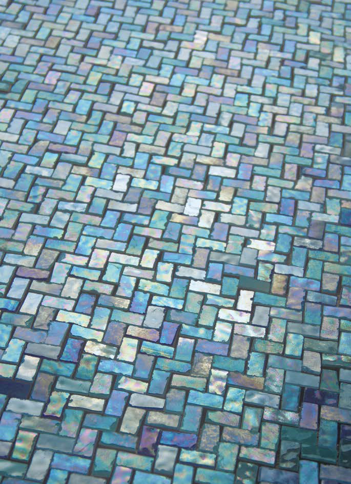 Mosaico Mare Lustrato Verde / Azzurro 31,6x31,6 Zero Design Serie Effetto Pietra Provenza Piastrelle & Mosaici