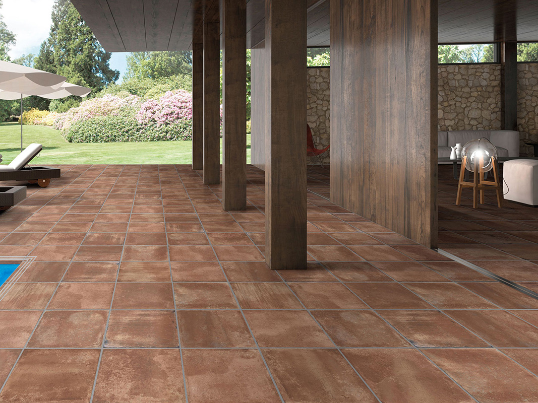 Cotto 31,6x31,6 R10 R13 Pavimento Gres Porcellanato Cumbria Serie Effetto Cemento Ibero Porcelánico Piastrelle & Mosaici