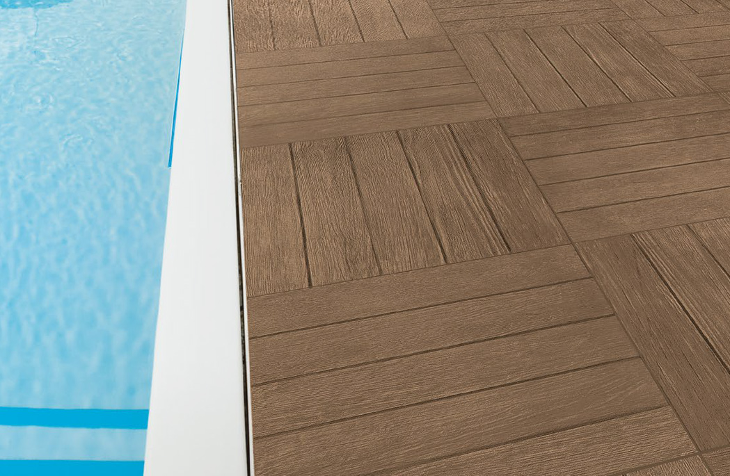 Teak 52x52 Gres Porcellanato Antislip R11 Lames Serie Legni Savoia Italia Piastrelle & Mosaici