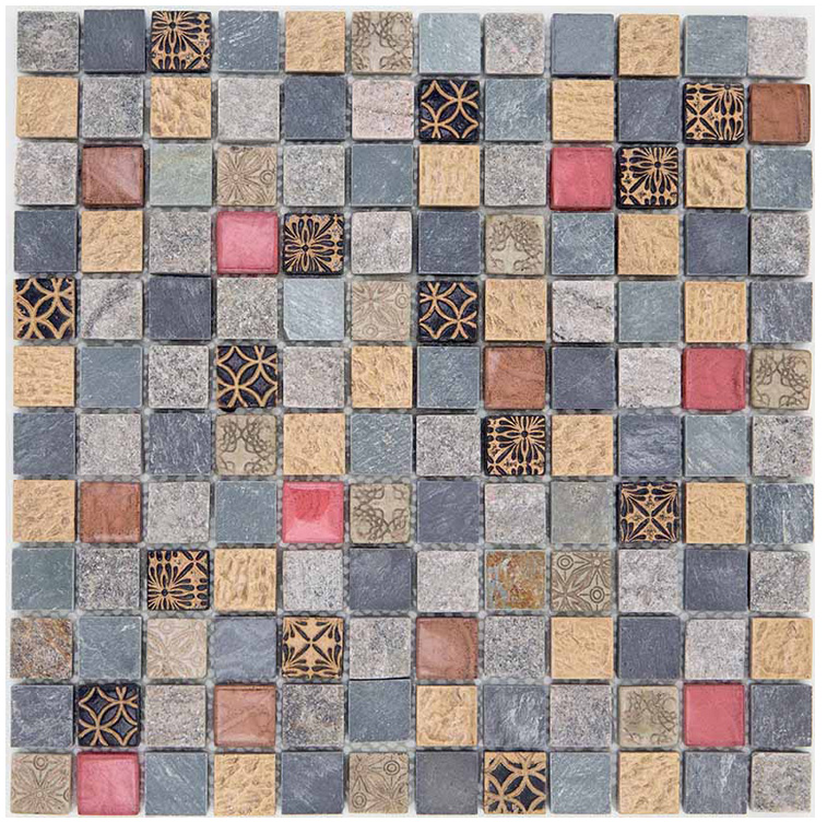 PATCHWORK Vetro / Pietra Naturale / Pietra Naturale Rivestita di Lamina Metallica Lucida / Opaca / Irregolare Serie Lacca 23 Hydre Ston Piastrelle & Mosaici